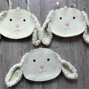 Pottery Barn Green Bunny Easter Kids Chair Backs